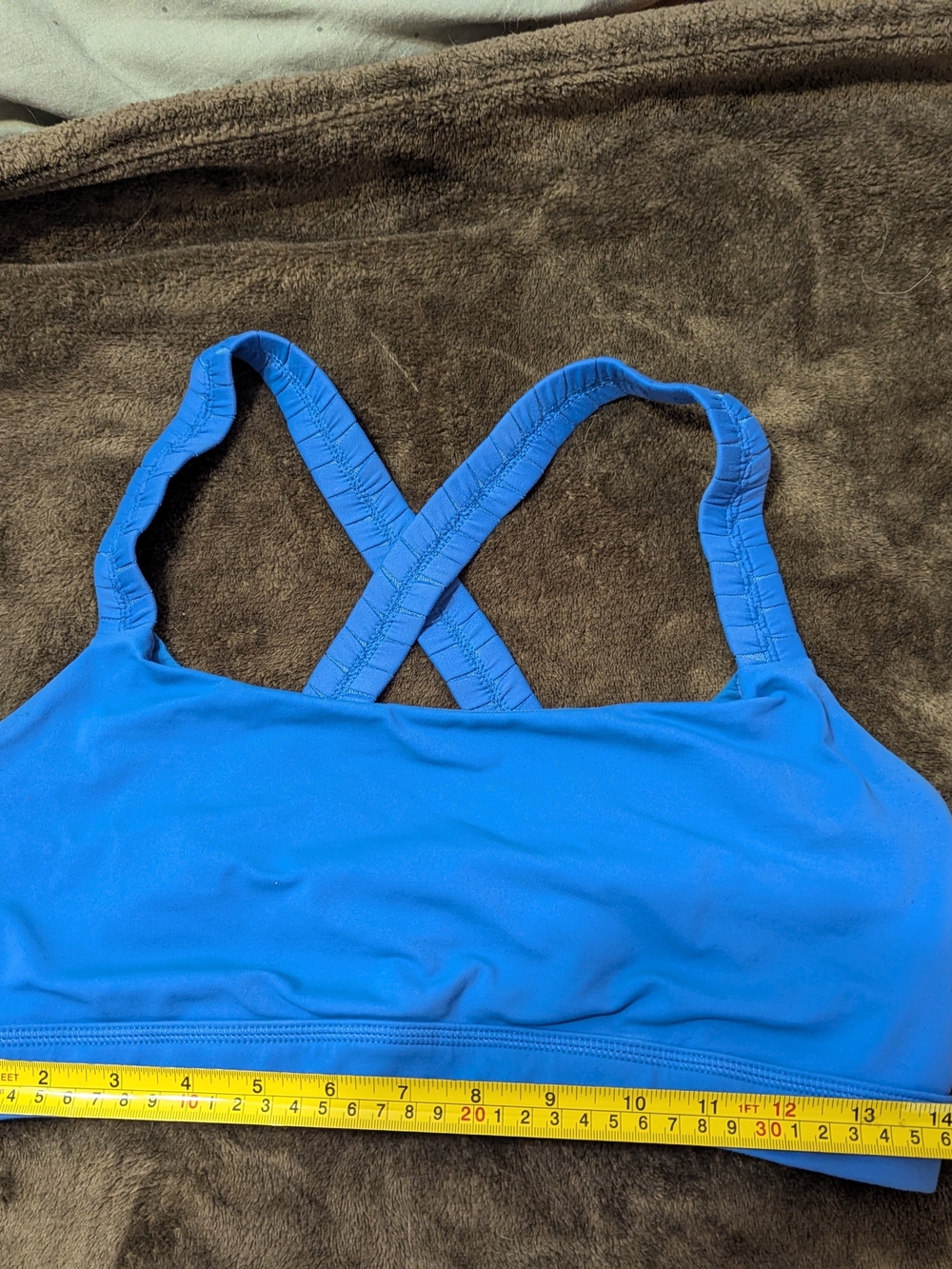 Blue Crossback Sports Bra